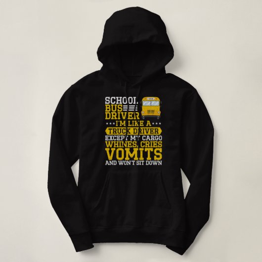 Ich mag Truckfahrer Funny School Busfahrer Hoodie (Design vorne)