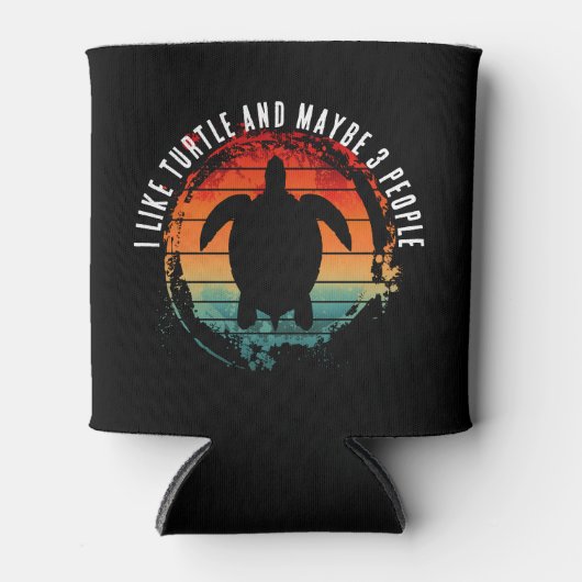 ICH MAG TURTLE UND VIELLEICHT 3 PERSONEN DOSENKÜHLER (Vorderseite)