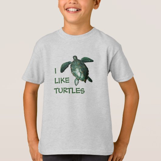 Ich mag Turtles T-Shirt (Vorderseite)