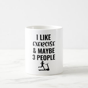 Ich mag Übung und vielleicht 3 Personen Kaffeetasse