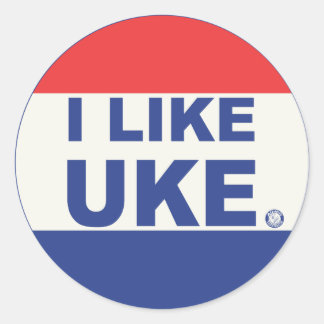 Ich mag UKE-Aufkleber Runder Aufkleber