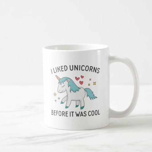 Ich mag Unikorne Kaffeetasse (Rechts)