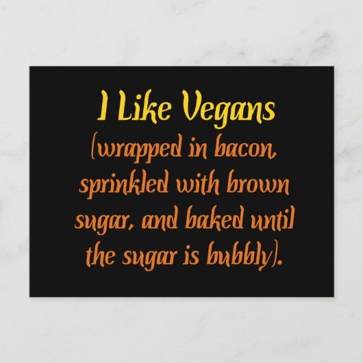 Ich mag Veganer... Postkarte (Vorderseite)