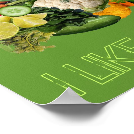Ich mag Veggies Poster (Ecke)