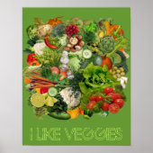 Ich mag Veggies Poster (Vorne)