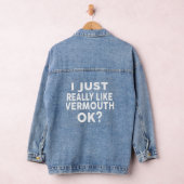 Ich mag Vermouth Ok Design Funny Bar Jeansjacke (Hangar)