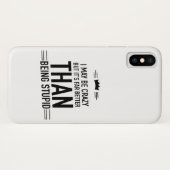 Ich mag verrückt sein, iPhone X Case (Rückseite (Horizontal))