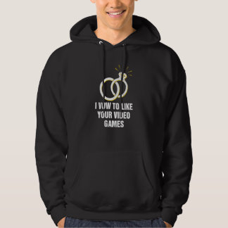 Ich mag Video Games Bride Sarcastic Ehefrau Hoodie