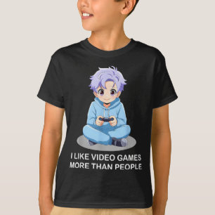 Ich mag Videospiele mehr als Menschen Lustiger Gam T-Shirt