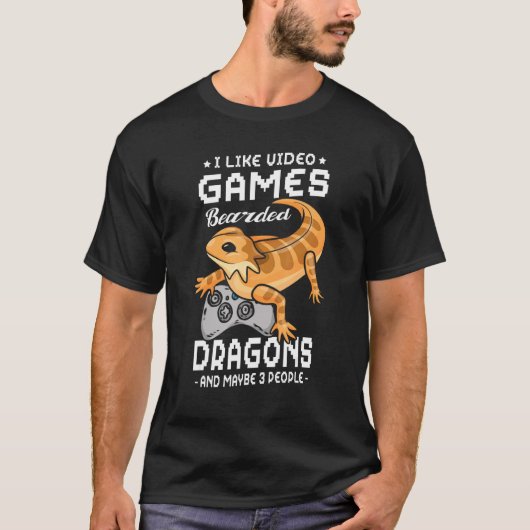 Ich mag Videospiele mit bärtigen Drachen und viell T-Shirt (Vorderseite)
