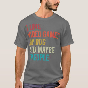 Ich mag Videospiele und meinen HundeGamer T-Shirt