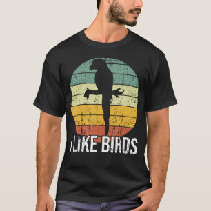 Ich mag Vögel Vintage T-Shirt