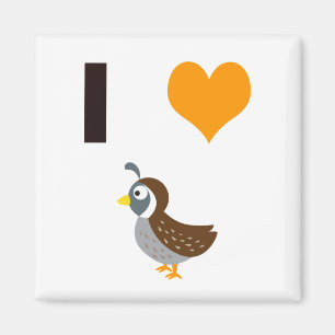 Ich mag Wachteln Magnet