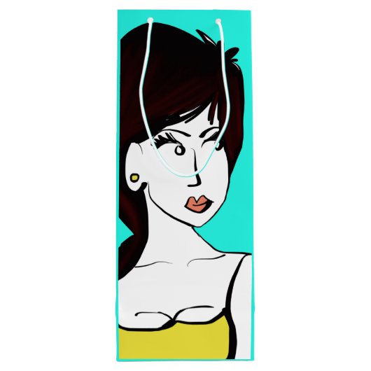 Ich mag, was ich Wein Geschenktasche sehe Geschenktüte Für Weinflaschen (Rückseite)