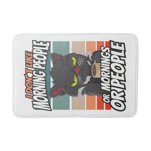 Ich mag weder Morgenmenschen noch Morgenmensch ode Badematte (Vorderseite)