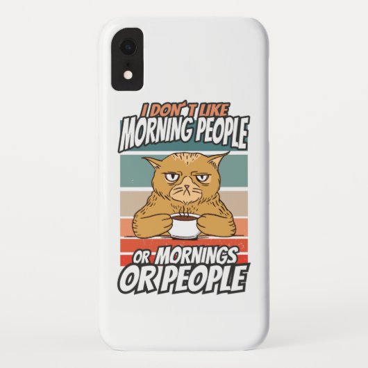 Ich mag weder Morgenmenschen noch Morgenmensch ode Case-Mate iPhone Hülle (Rückseite)