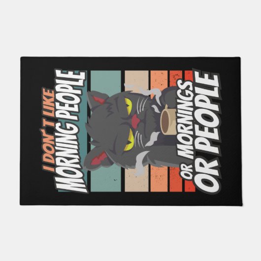 Ich mag weder Morgenmenschen noch Morgenmensch ode Fußmatte (Vorderseite)