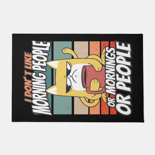 Ich mag weder Morgenmenschen noch Morgenmensch ode Fußmatte (Vorderseite)