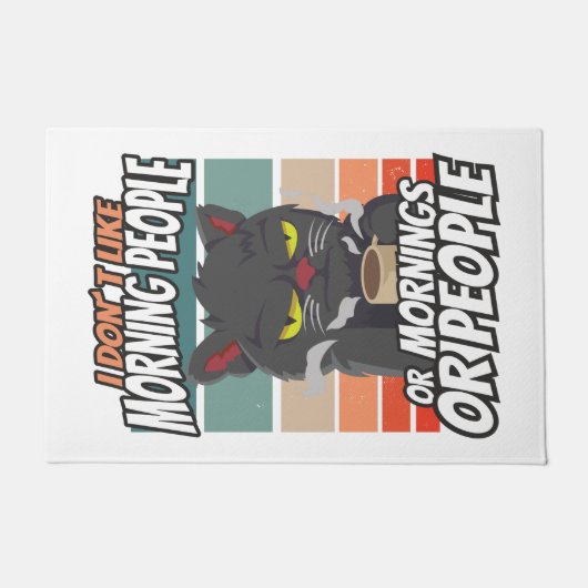 Ich mag weder Morgenmenschen noch Morgenmensch ode Fußmatte (Vorderseite)