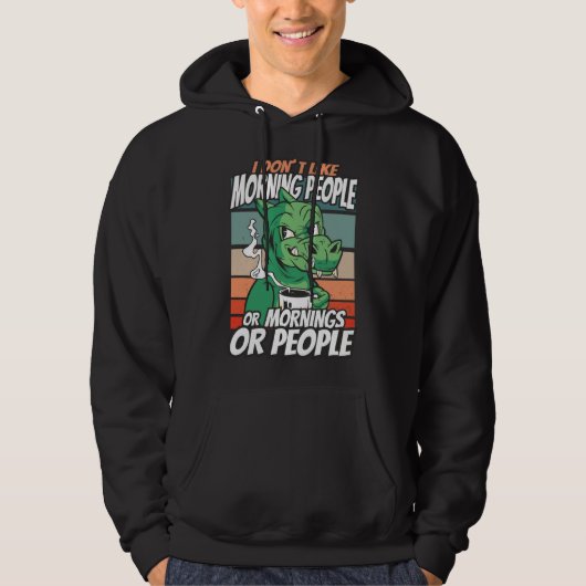Ich mag weder Morgenmenschen noch Morgenmensch ode Hoodie (Vorderseite)