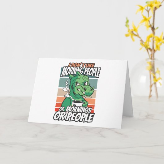 Ich mag weder Morgenmenschen noch Morgenmensch ode Karte (Gelbe Blume)