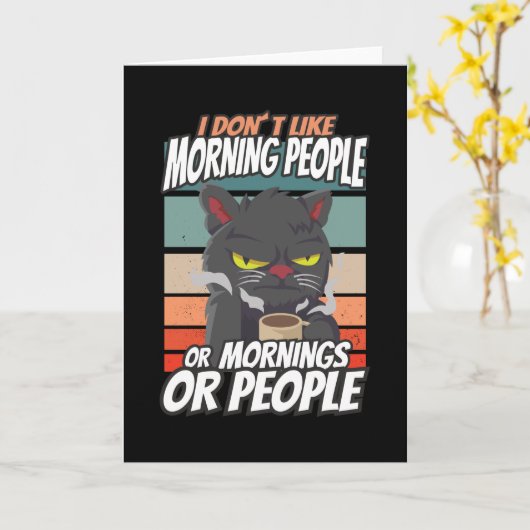 Ich mag weder Morgenmenschen noch Morgenmensch ode Karte (Gelbe Blume)