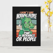 Ich mag weder Morgenmenschen noch Morgenmensch ode Karte (Gelbe Blume)