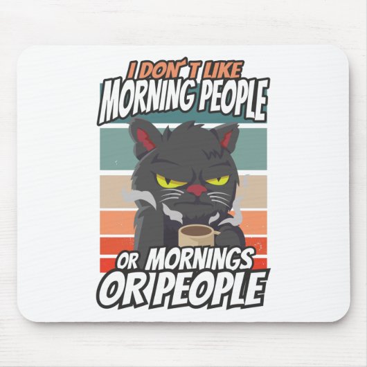 Ich mag weder Morgenmenschen noch Morgenmensch ode Mousepad (Vorne)
