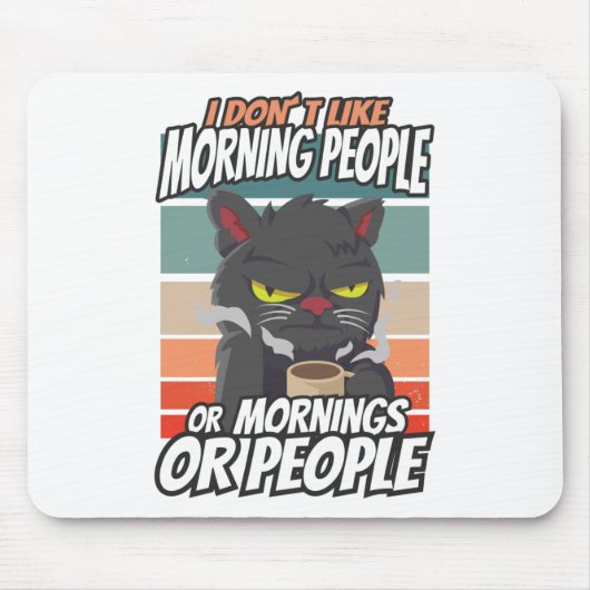 Ich mag weder Morgenmenschen noch Morgenmensch ode Mousepad (Vorne)