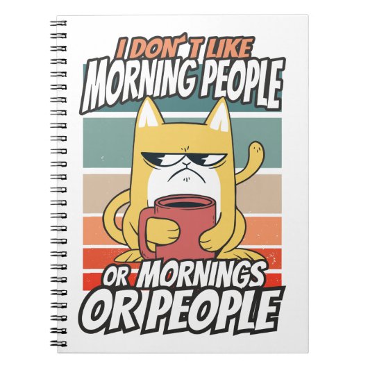 Ich mag weder Morgenmenschen noch Morgenmensch ode Notizblock (Vorderseite)