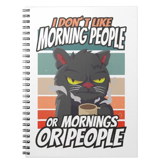 Ich mag weder Morgenmenschen noch Morgenmensch ode Notizblock (Vorderseite)