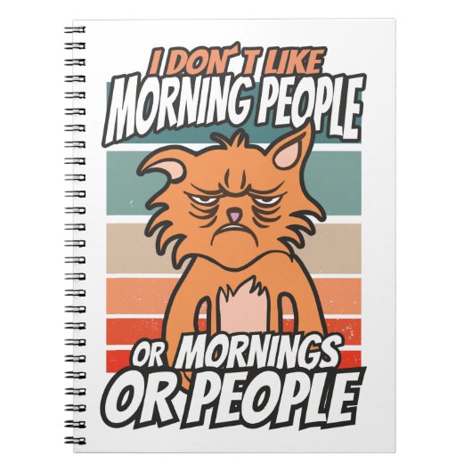 Ich mag weder Morgenmenschen noch Morgenmensch ode Notizblock (Vorderseite)