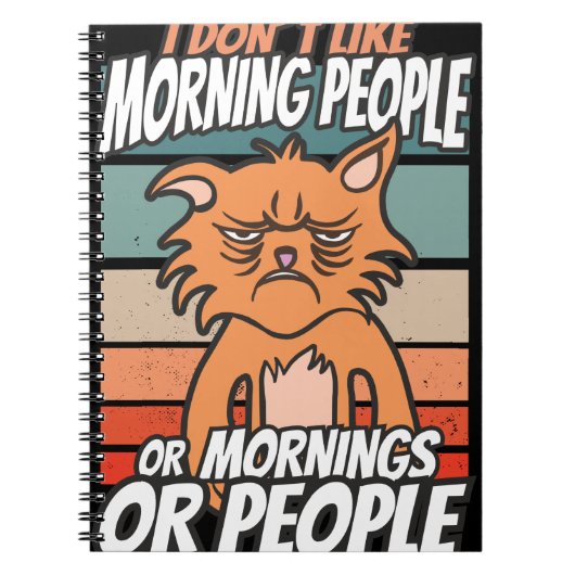 Ich mag weder Morgenmenschen noch Morgenmensch ode Notizblock (Vorderseite)