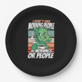 Ich mag weder Morgenmenschen noch Morgenmensch ode Pappteller (Vorderseite)