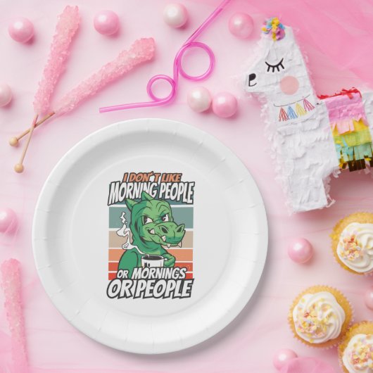 Ich mag weder Morgenmenschen noch Morgenmensch ode Pappteller (Party)