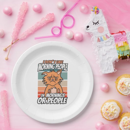 Ich mag weder Morgenmenschen noch Morgenmensch ode Pappteller (Party)
