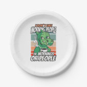 Ich mag weder Morgenmenschen noch Morgenmensch ode Pappteller (Vorderseite)