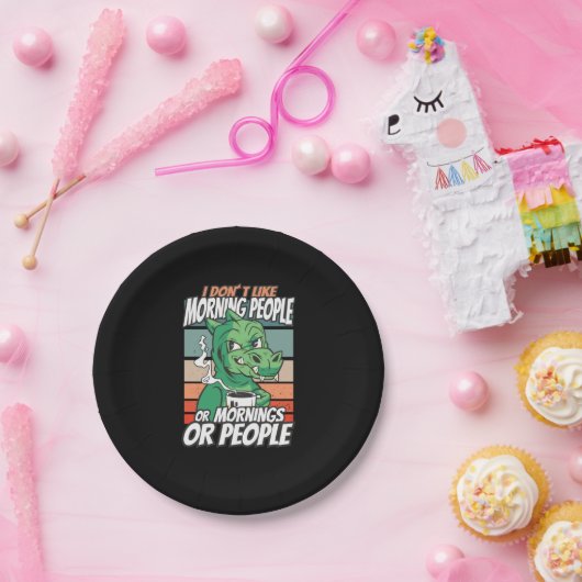 Ich mag weder Morgenmenschen noch Morgenmensch ode Pappteller (Party)