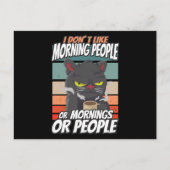 Ich mag weder Morgenmenschen noch Morgenmensch ode Postkarte (Vorderseite)