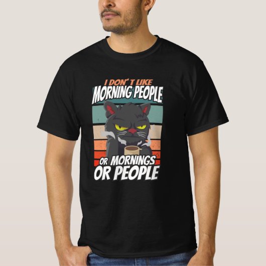 Ich mag weder Morgenmenschen noch Morgenmensch ode T-Shirt (Vorderseite)