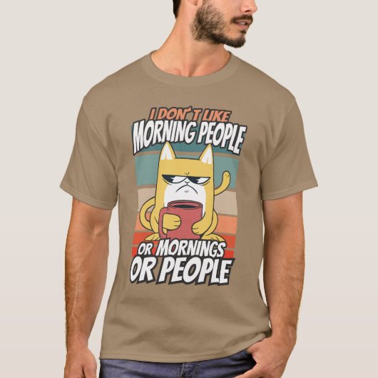 Ich mag weder Morgenmenschen noch Morgenmensch ode T-Shirt (Vorderseite)