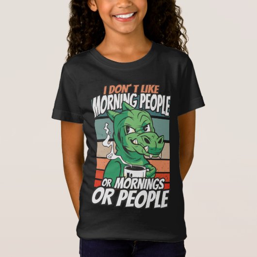 Ich mag weder Morgenmenschen noch Morgenmensch ode T-Shirt (Vorderseite)