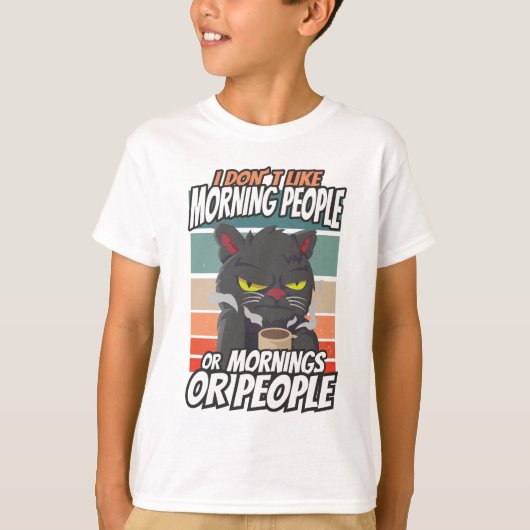 Ich mag weder Morgenmenschen noch Morgenmensch ode T-Shirt (Vorderseite)