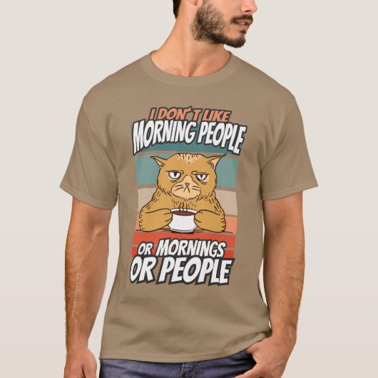 Ich mag weder Morgenmenschen noch Morgenmensch ode T-Shirt (Vorderseite)