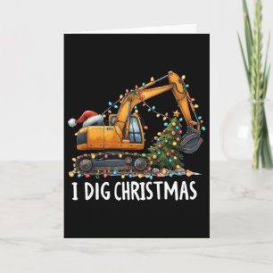 Ich mag Weihnachten Bagger Bauwagen Diggi Karte