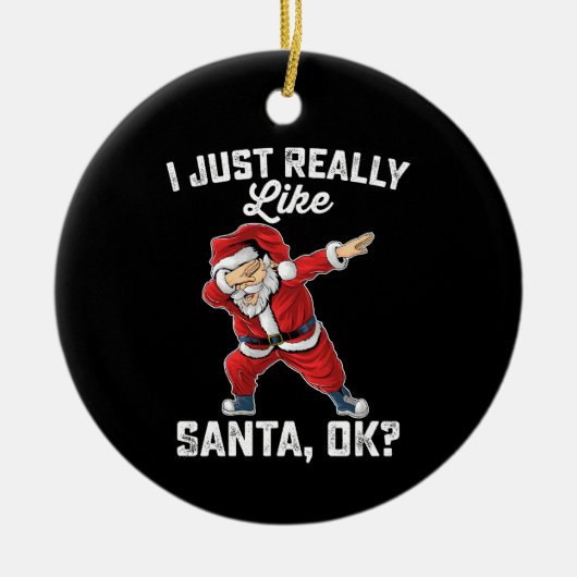 Ich mag Weihnachten der Weihnachtsfamilie Keramik Ornament (Vorne)