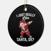 Ich mag Weihnachten der Weihnachtsfamilie Keramik Ornament (Links)