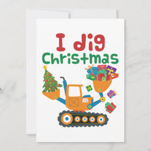 Ich mag Weihnachten Xmas Feiertag Bagger