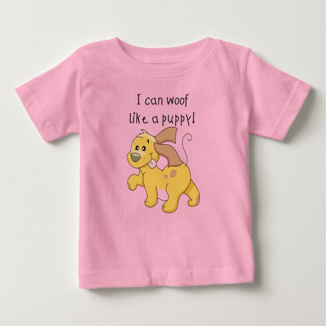 Ich mag Welpen und Geschenke Baby T-shirt (Vorderseite)