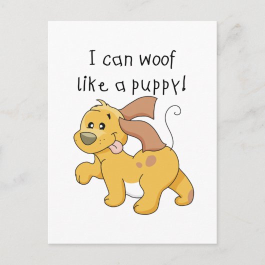 Ich mag Welpen und Geschenke Postkarte (Vorderseite)